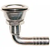 Marine Town 20 Mm Stainless Steel Elbow Thru-hull Zilver