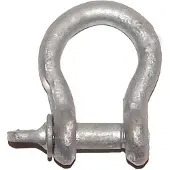 Nantong Five-wood Galvanized Bow Shackle Zilver 38 mm
