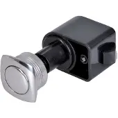 Talamex Push Button Convex Self-latching Zwart,Zilver
