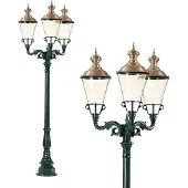 Ks Verlichting Nostalgische Lantaarn Parijs 3 Lichts Zwart