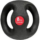 Sporti France Medicine Ball With Double Handles Zwart 8 kg