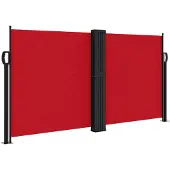 vidaXL Windscherm uittrekbaar 120x1200 cm rood