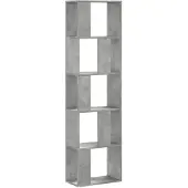 vidaXL Boekenkast 5-laags 45x23,5x162,5 cm bewerkt hout betongrijs