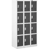 Fromm & Starck Lockerkast - 12 vakken - grijs