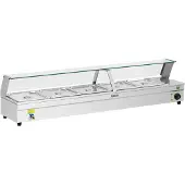 Usorteret Bain-marie - 5 x GN - 1/2 - afvoerkraan