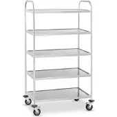 Royal Catering Serveerwagen roestvrij staal - 5 borden - tot 250 kg