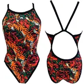 Turbo Tiger Roses Revolution Swimsuit Veelkleurig 3XL Vrouw