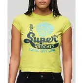 Superdry Varsity Burnout Cap T-shirt Met Korte Mouwen