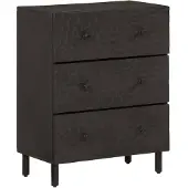 vidaXL Bijzetkast 60x33x75 cm massief mangohout zwart