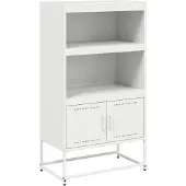 vidaXL Hoge kast 68,5x38,5x123,5 cm staal wit