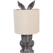 Clayre & Eef Tafel lamp, konijn, Ø 20x43 cm, bruin/beige, polyresin