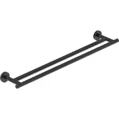 Ivy Aia Handdoekrek Dubbel Wandmodel 60 cm Zwart Chroom PVD