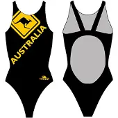 Turbo Australia Kangaroo Signal Pro Resist Swimsuit Zwart L Vrouw