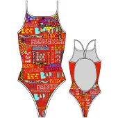 Turbo Barcelona Lights Swimsuit Oranje L Vrouw