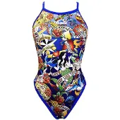 Turbo Sirenas Map Swimsuit Blauw 3XL Vrouw