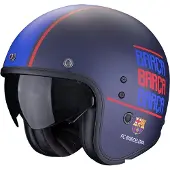 Scorpion Belfast Evo FC Barcelona Blauw Mat Jethelm Maat 2XL