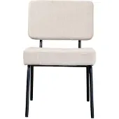 Naber GmbH (Tablon) Scandinavische eetkamerstoel Espen beige gerecyclede stof