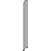 Kerkmann Open kast Dante, zijwand, voor archiefrekken zonder achterwand, H 2600 mm, lichtgrijs