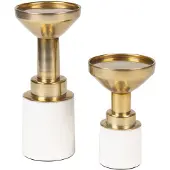 Zuiver Kaarshouder Glam M | Zuiver aluminium wit 9x9x21 cm kandelaars | NADUVI