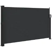 vidaXL Windscherm uittrekbaar 120x500 cm zwart
