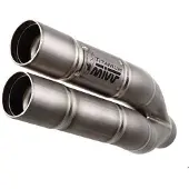 MIVV Double Gun Kawasaki Z750 2007-14 K.018.sdg Niet Gehomologeerde Slip-on Uitlaatdemper