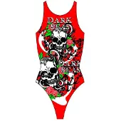 Turbo Dark Seas Swimsuit Rood 7-8 Years Meisje