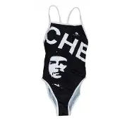 Turbo Che Gevara Thin Strap Swimsuit Zwart 7-8 Years Meisje