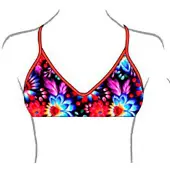 Turbo Mare Bikini Top Veelkleurig 3-4 Years Meisje
