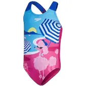 Speedo Digital Printed Swimsuit Roze 3 Years Meisje