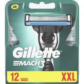 Gillette - Mach3 - Scheermesjes/Navulmesjes - 12 Stuks - Voordeelverpakking