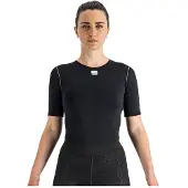Sportful Damesbasislaag Midweight Zwart met korte mouwen