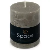 Spaas 8x Rustieke Pillarkaars ± 35 Branduren Lichtgrijs