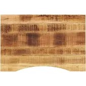 vidaXL Bureaublad met ronding 90x50x2,5 cm massief ruw mangohout