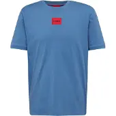 HUGO BOSS Shirt 'Diragolino212' blauw denim / rood / zwart