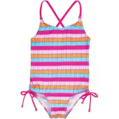 Playshoes Badpak lichtblauw / oranje / fuchsia / rosa
