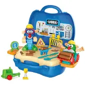 Giros Construction Set Suitcase 39 Pieces Blauw Kinderen