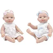 Rosa Toys Pink And Blue Twins Dresses Doll 28 Cm Transparant Kinderen