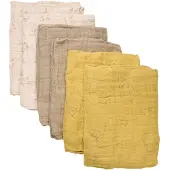 Pippi Organic Cloth 6 Pack 65x65 Cm Muslin Beige