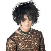 California Costumes - Zwarte gothic pruik voor volwassenen