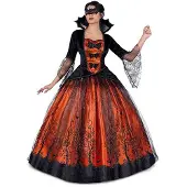 MOM Halloween Queen Costume Oranje XL Kinderen