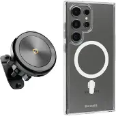Lampa zelfklevende houder met draadloos opladen (magsafe) + Brodit Samsung hoes MagSafe