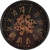 Dutch Style Wandklok Buffalo, 40 cm - Zwart - Rond - Met wijzerplaat