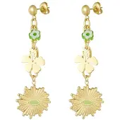 Yehwang Oorbellen floral flawless - goud