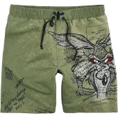 Looney Tunes Zwembroek - Coyote - S tot XXL - voor Mannen - olijf - Maat XL