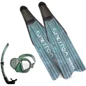 Spetton Med Green Camo Spearfishing Set Groen,Blauw EU 45-46