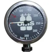 OMS Master Spg 52 Mm 360 Bar Pressure Gauge Zwart,Zilver