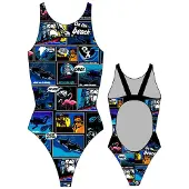 Turbo New Comic Pro Resist Swimsuit Veelkleurig M Vrouw