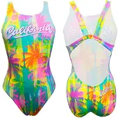 Turbo Cali Palms Swimsuit Veelkleurig 9-10 Years Meisje