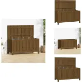 vidaXL Tuinbox 121x55x64 cm massief grenenhout honingbruin