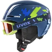 Uvex Viti Set, ski helm + ski bril, junior, donkerblauw